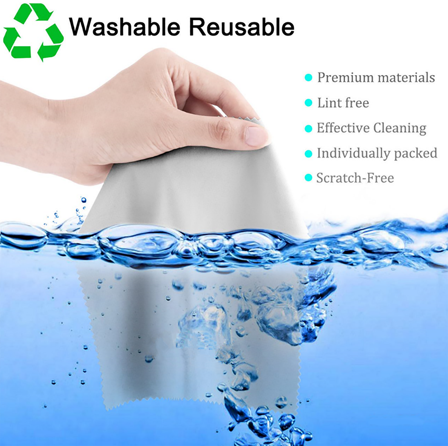 For Lens Glasses Screen (4-Pcs) 8.0X8.0 inch Premium Microfiber Cleaning Cloths CE Does Not Apply - фотография #4