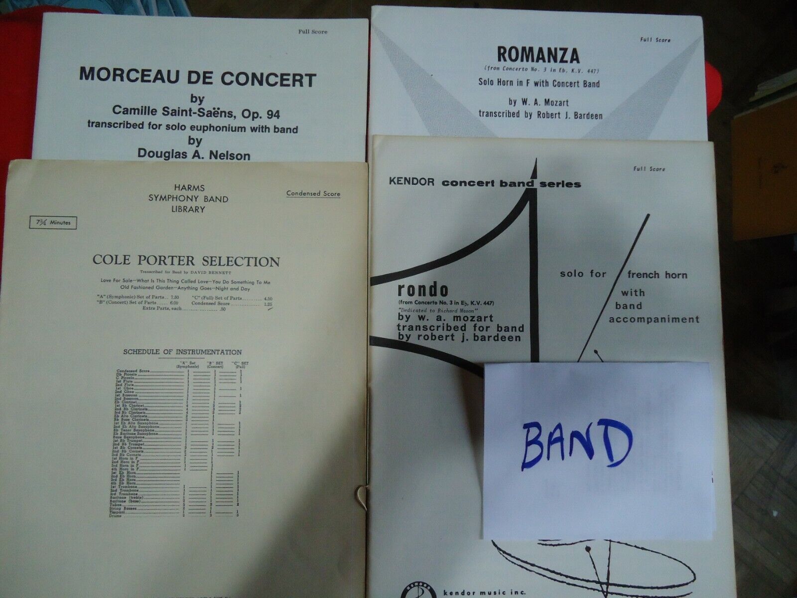 CONCERT BAND MUSIC SCORE LOT 21 IN LOT Без бренда