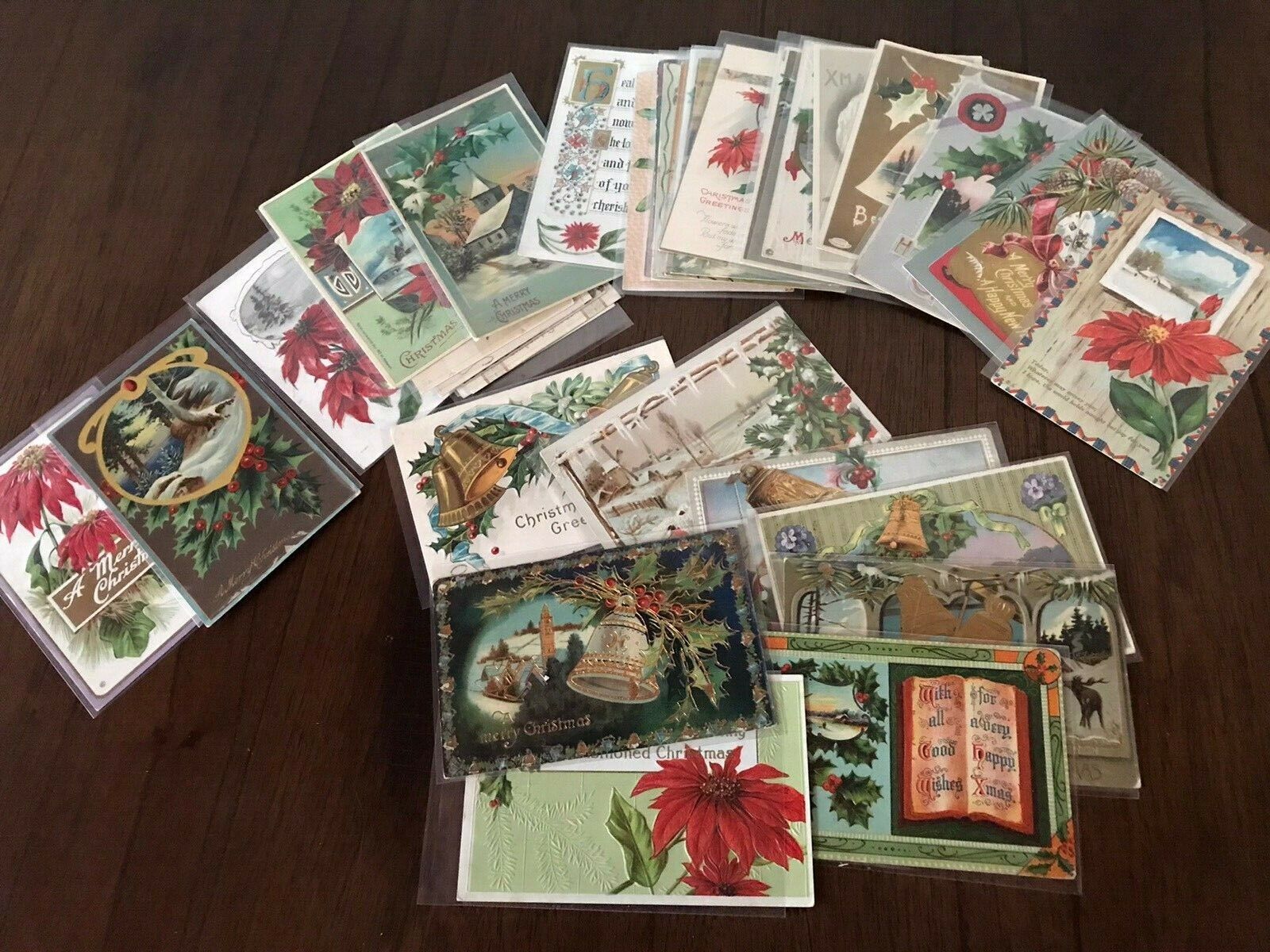 Lot of 25 Vintage 1900’s~ CHRISTMAS~Postcards Antique Xmas-in Sleeves-Free Ship Без бренда - фотография #2
