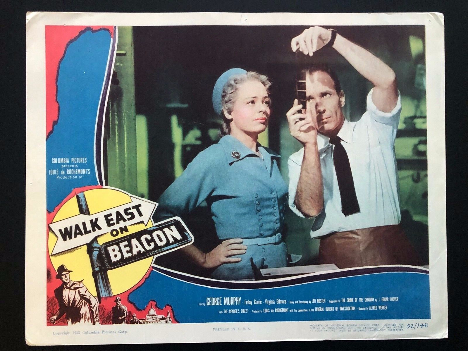 Walk East on Beacon (1952) Original Movie Lobby Card Set + 2 Extra, 10 Total EX Без бренда - фотография #9
