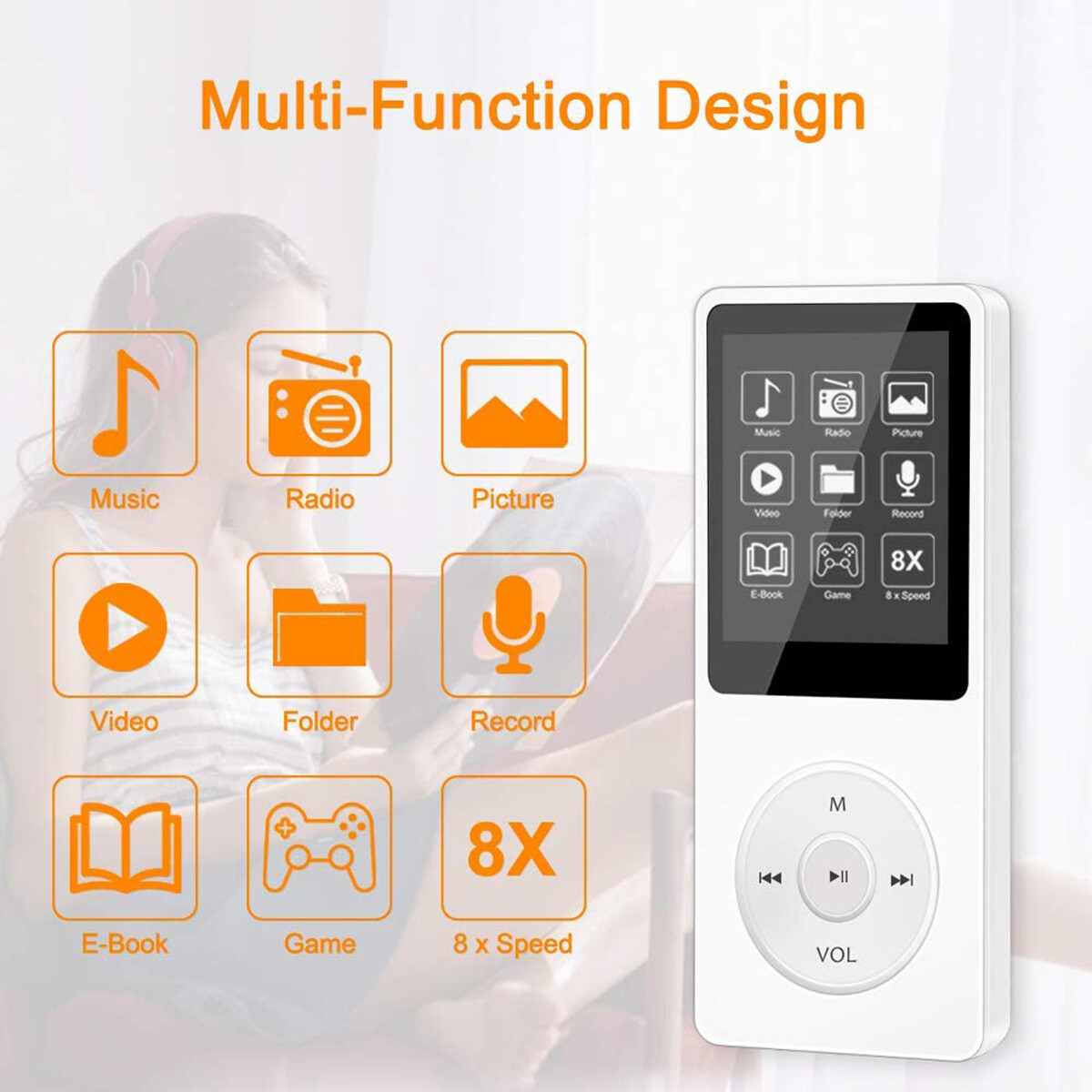 Portable MP3 Player MP4 Media FM Radio Recorder HIFI Music Speakers Lossless US Unbranded Does Not Apply - фотография #13