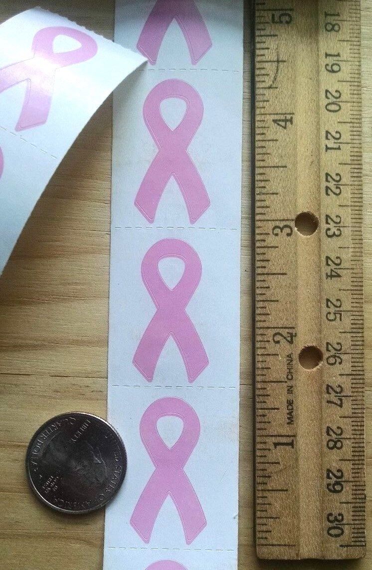 ~~50~~ BREAST CANCER AWARENESS PINK RIBBON STICKERS  Unbranded