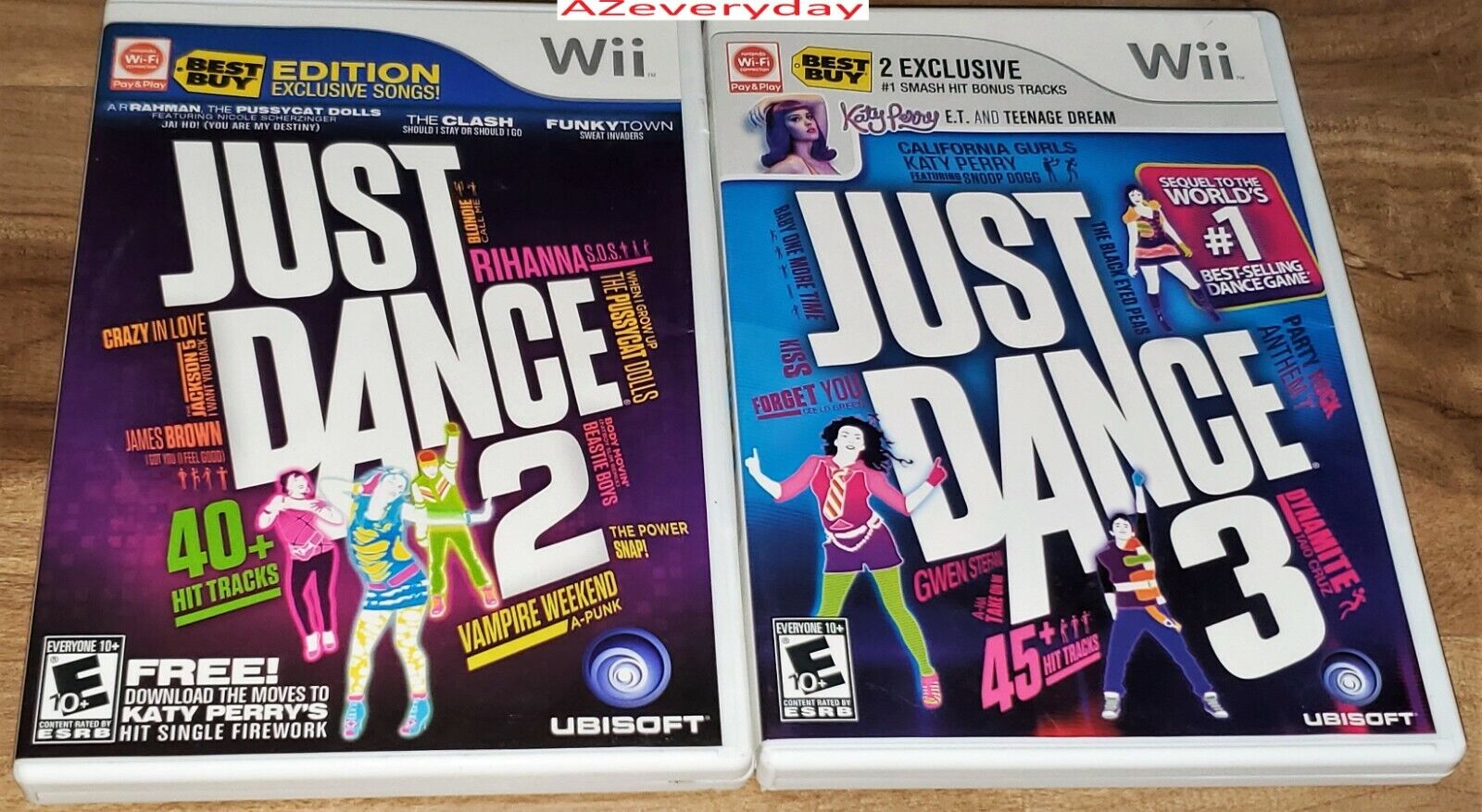 Just Dance 2 3 Wii game LOT COMPLETE_Music Dancing_song BUNDLE_kid BEST BUY ed Без бренда 008888176060