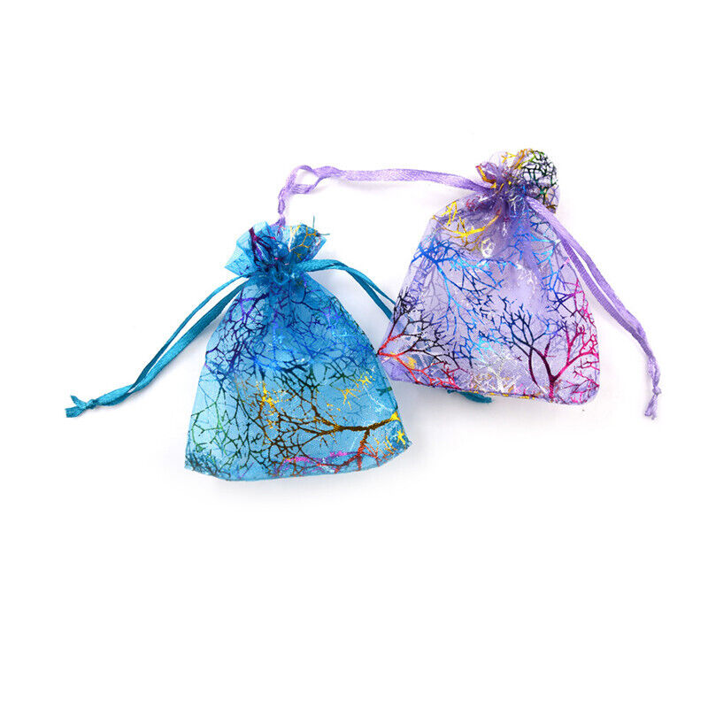 100 Organza Bags Jewellery Pouches Wedding Favour Party Mesh Drawstring Gift ~gw Unbranded Does Not Apply - фотография #2