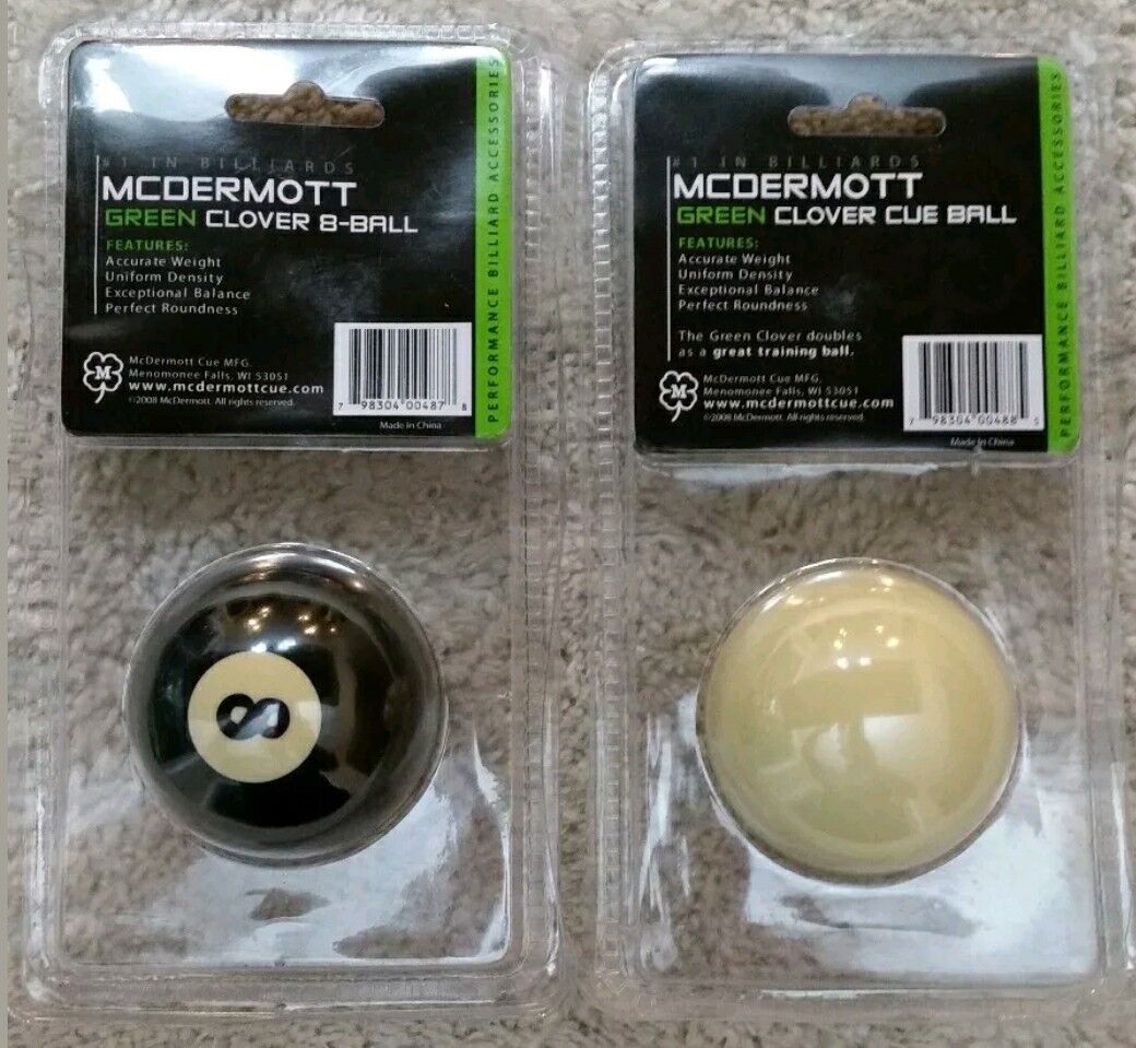 McDermott Clover Pool Cue Ball & Clover 8 Ball, You Get (2) Of My Premium Balls McDermott Does Not Apply - фотография #2