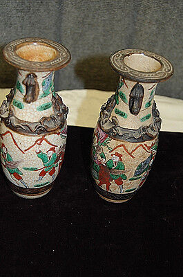 Vases Kangxi Period Style Pair of Crackled Enamel Glaze Antique circa 1890 S3380 Без бренда - фотография #5