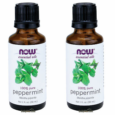 2 x NOW Peppermint Oil 1 fl oz Aromatherapy MADE IN USA FREE SHIPPING NOW Foods 7582