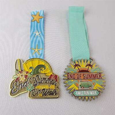 = Lot of 2 End Of Summer 4 Mile Run/Walk La Jolla To Pacific Beach Medallion La Jolla To Pacific Beach Run
