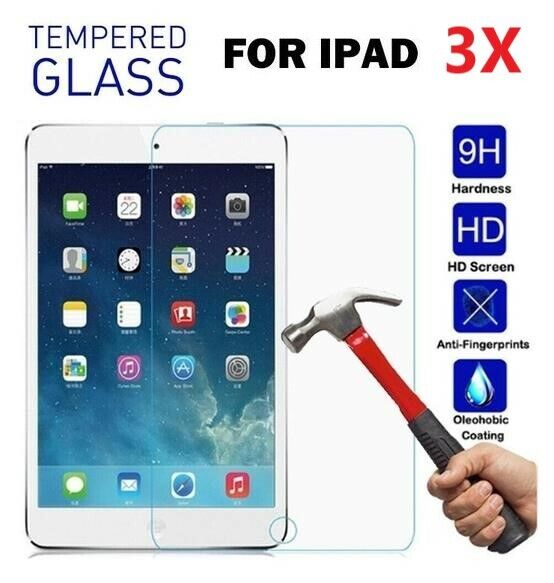 [3-Pack]Tempered GLASS Screen Protector for Apple iPad 7th Generation 10.2 2019  Unbranded Does Not Apply