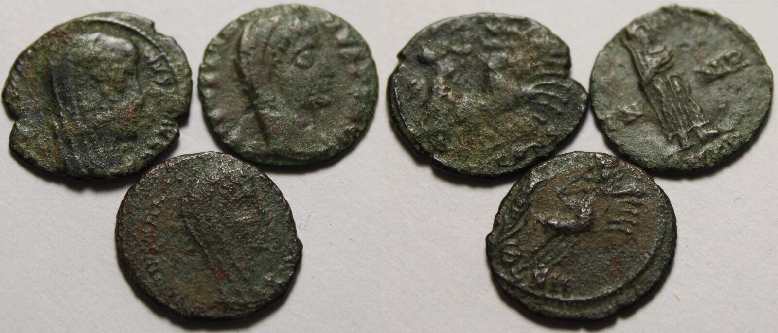Lot genuine Ancient Roman coins veiled Constantine Victory quadriga hand of God Без бренда