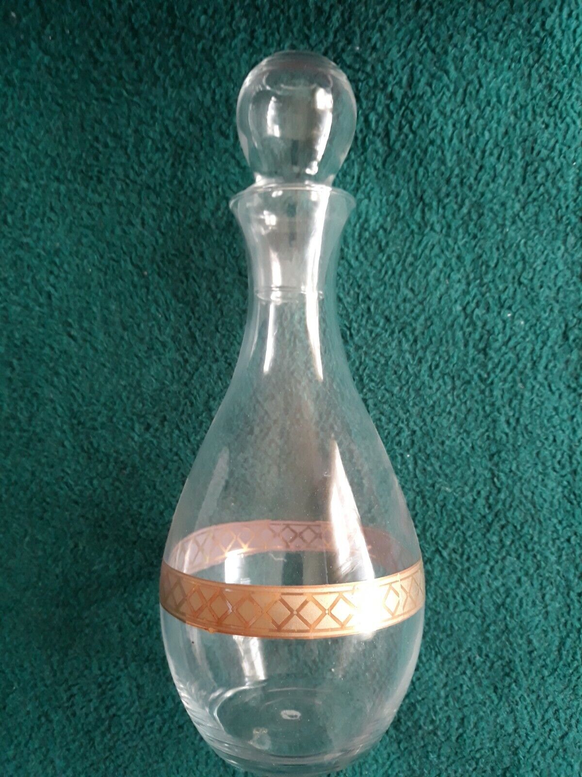7-pc Le Gioie Wine Set Crystal Glass Decanter Gold Rim Italy Le Gioie - фотография #7