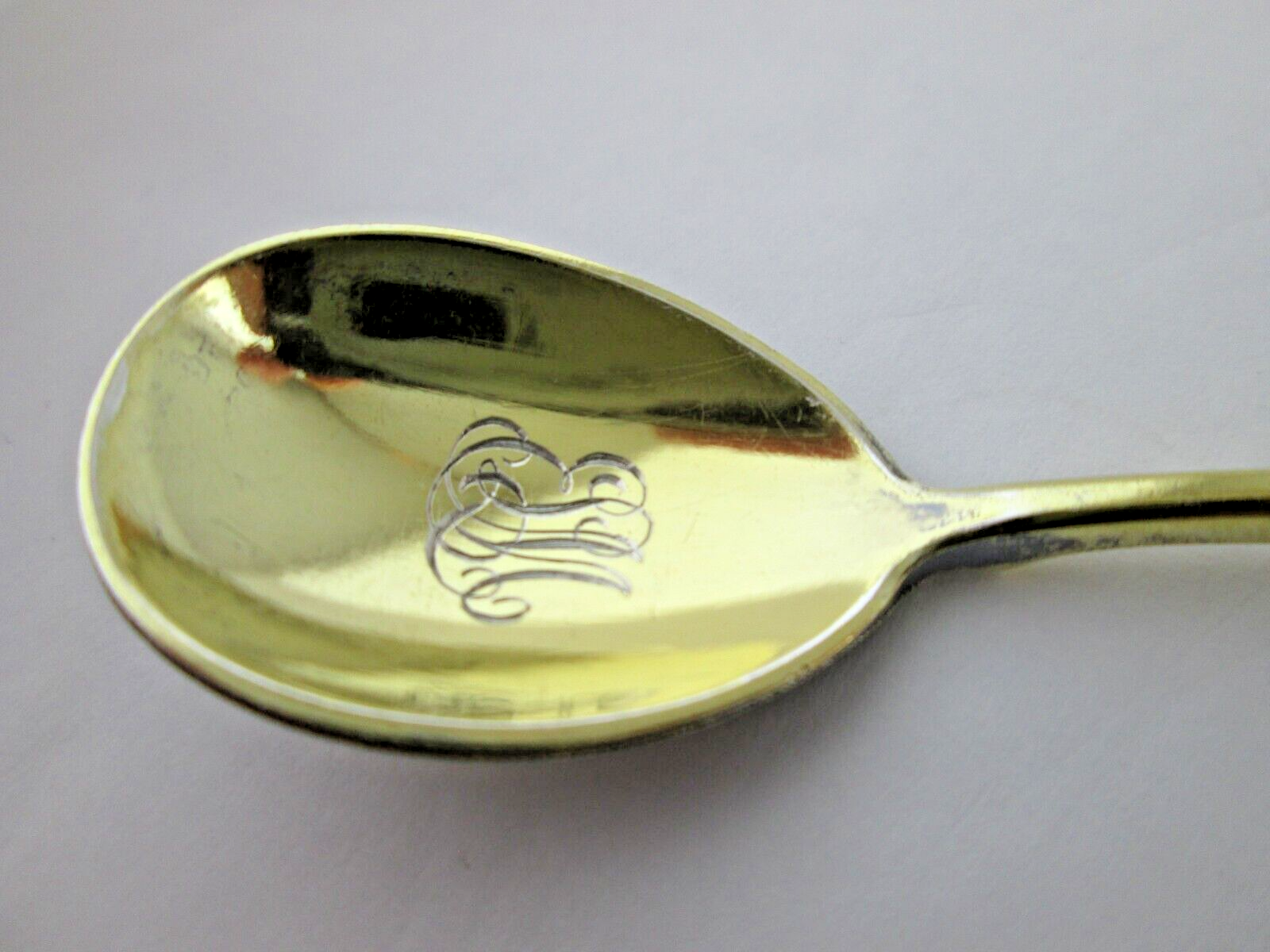 Antique RUSSIAN Silver 84 GILT CHAMPLEVE ENAMEL 6 Spoons Unknown - фотография #19