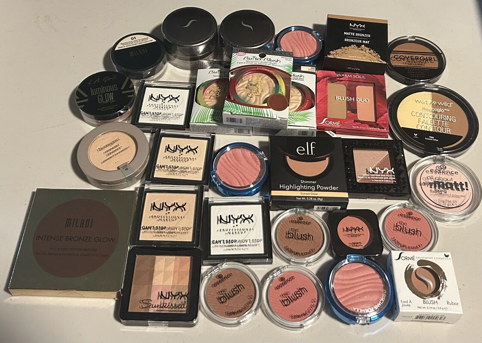 Lot of (30) Mixed Blushes, Powders, Contours, Bronzers (see description) B1 Assorted