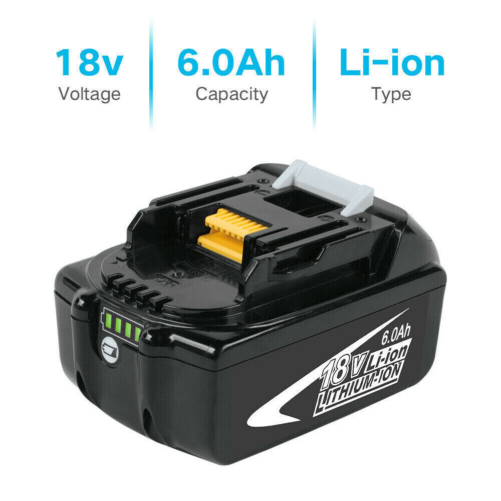 2Pack 18V 18 Volt 6.0Ah Battery for Makita LXT BL1830 BL1850 BL1860 LITHIUM ION FOR Makita BL1860B - фотография #3