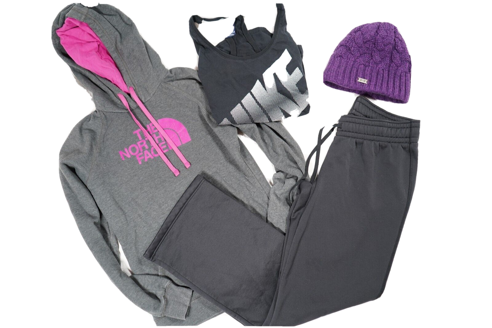 Women's Lot 4 NORTH FACE, NIKE & UNDER ARMOUR Hoodie, Pants Clothing Sz M Nike Does Not Apply