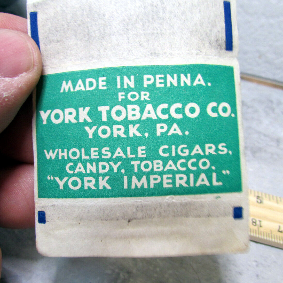 Vintage Unused old stock York Safety Matches match box label, York Tobacco co Без бренда - фотография #4