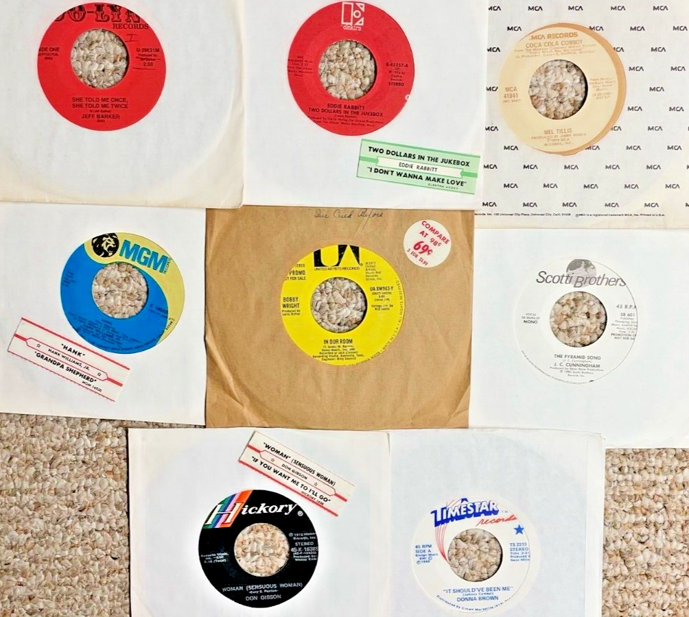 RARE UNIQUE LOT 45's Pop Country Rockabilly some PROMO's some Title Strips Без бренда
