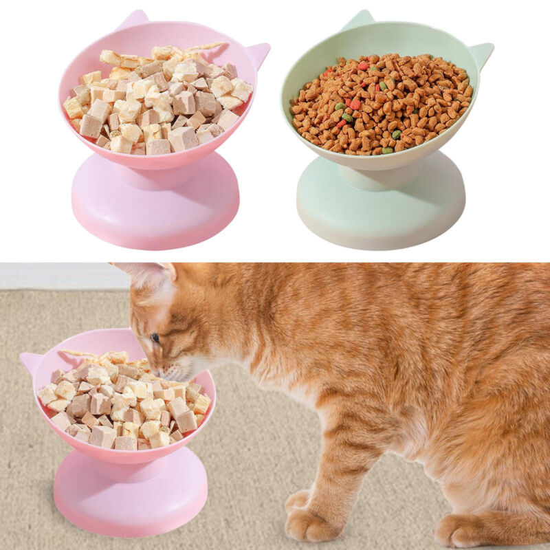 Tilted Cat Food Bowls Anti Vomiting Raised Cat Bowl Elevated Cat Dog Food Bowl Без бренда - фотография #2