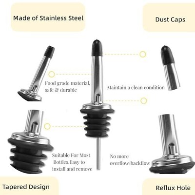 Pour Spouts for Liquor Bottles, Liquor Pour Spout with Pour Spout set of 7 Does not apply Does Not Apply - фотография #4