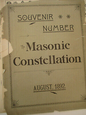 Masonic Constellation Freemasonry Antique Newspaper Knights Templar Mason 1892 Без бренда - фотография #2