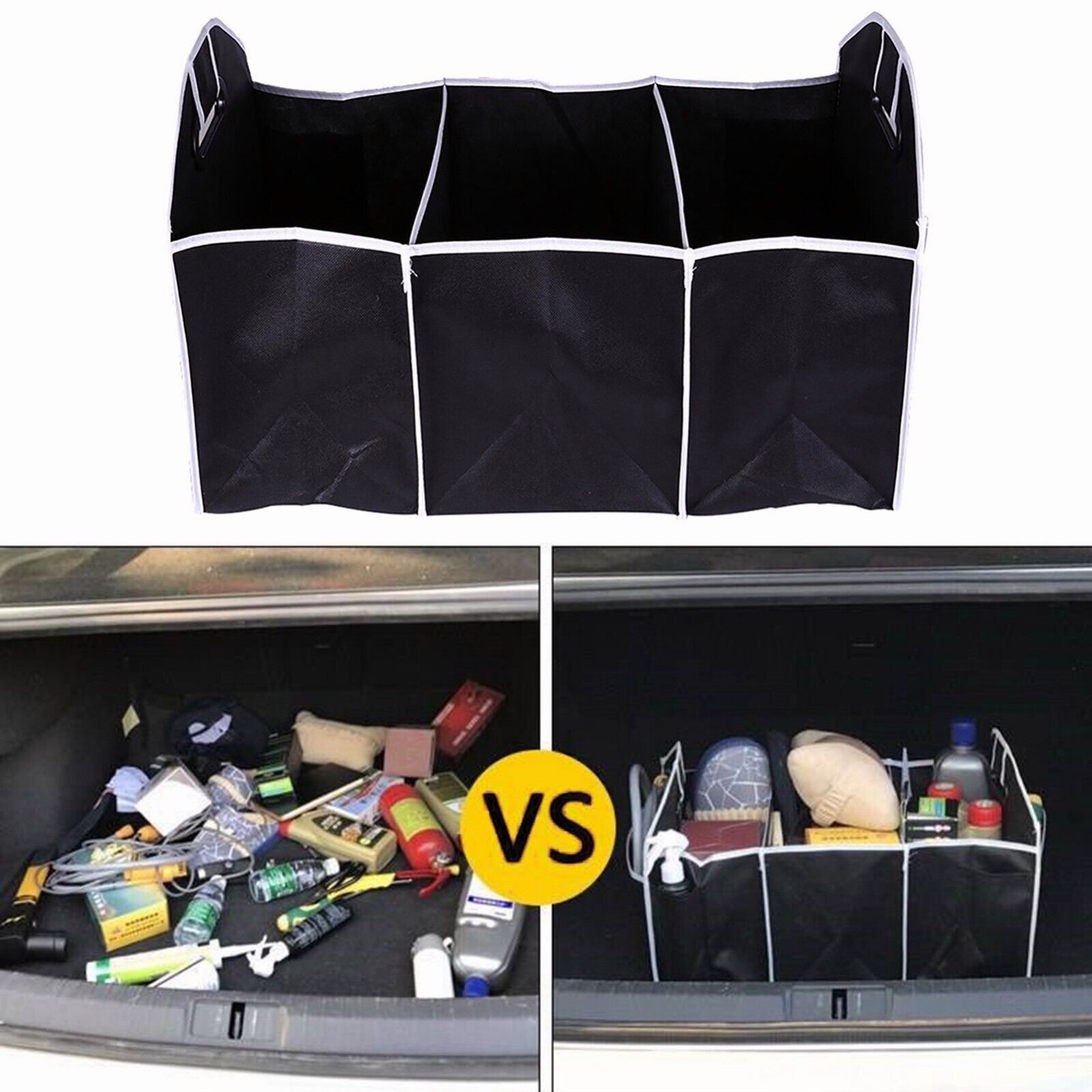 Trunk Organizer Collapsible Folding Storage Bin Bag for Caddy Car Truck Auto US Unbranded - фотография #3