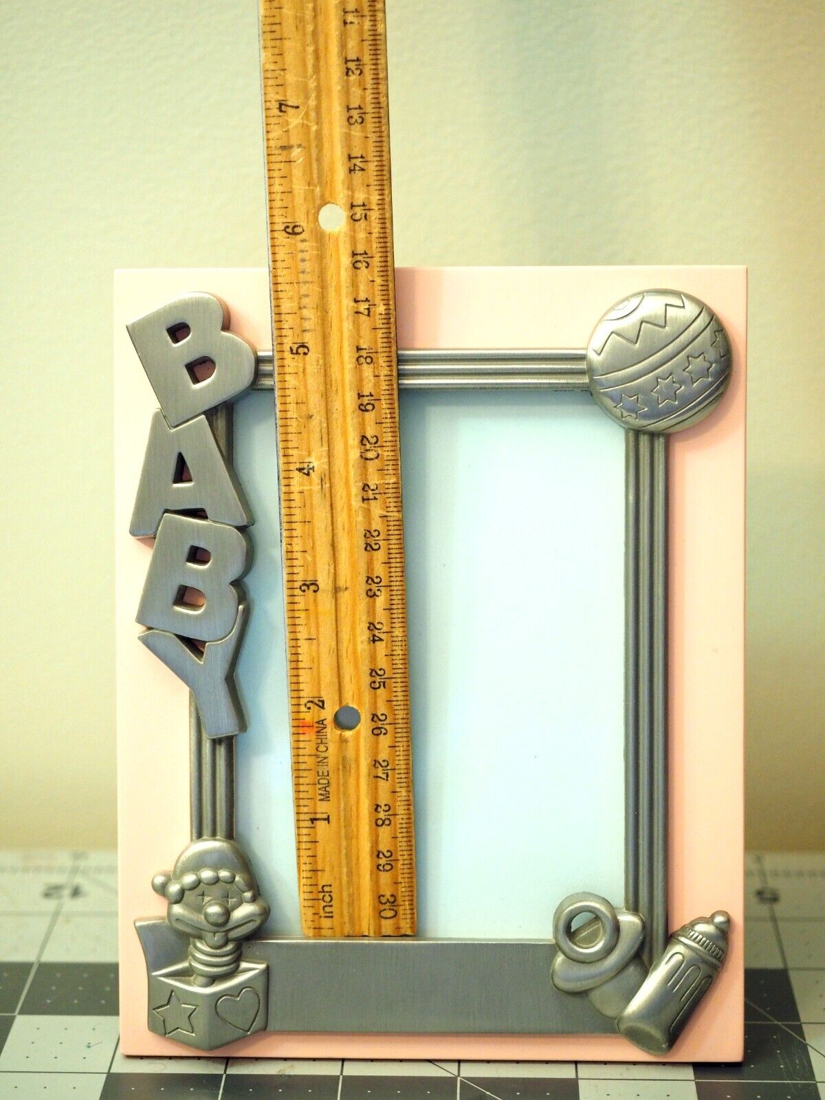 Silver & Pink "BABY" Girl Decorated Picture Frame(5x7 frame/3.5x5 picture size)  Unbranded Picture Frame - фотография #7
