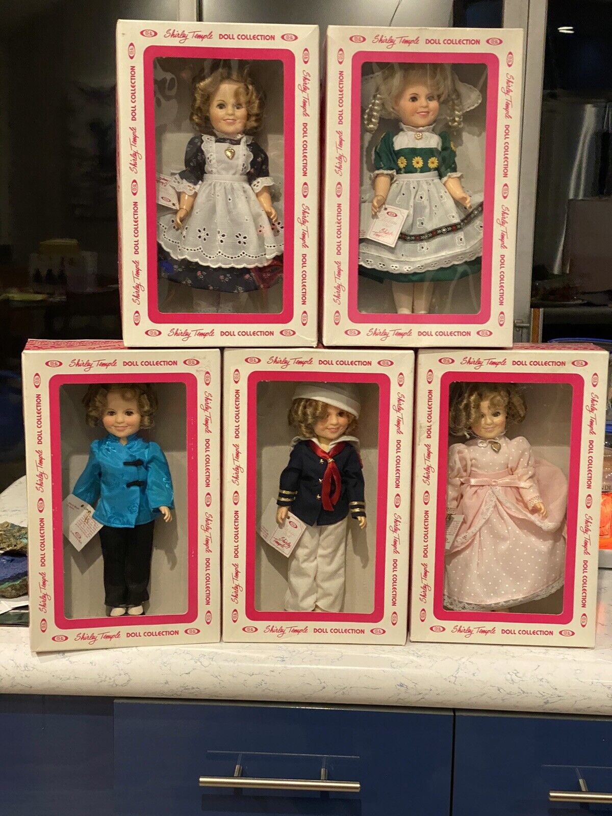  Shirley Temple 12" Ideal Dolls 1982 Lot of (5) includes Sailor, Stowaway  Ideal?