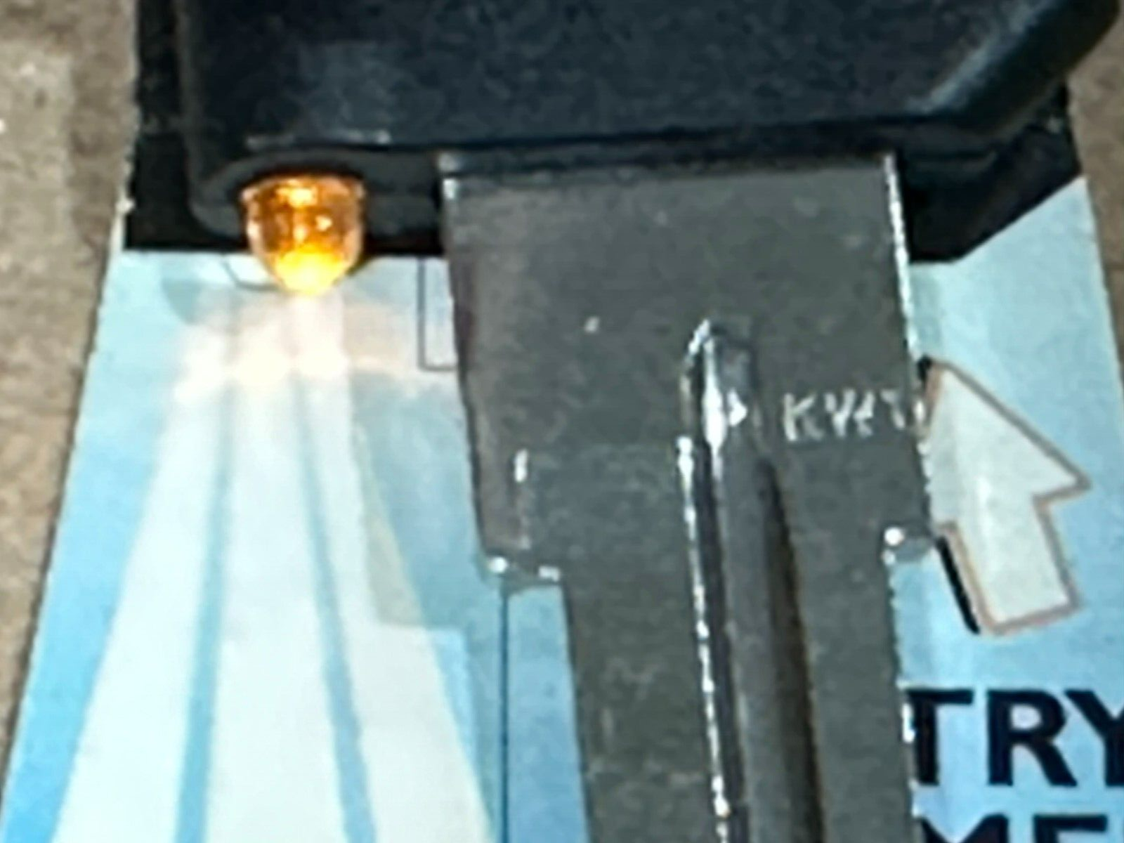 Key Light KW1 Light Up Key Blank Black KeyLights KW-1 - фотография #4