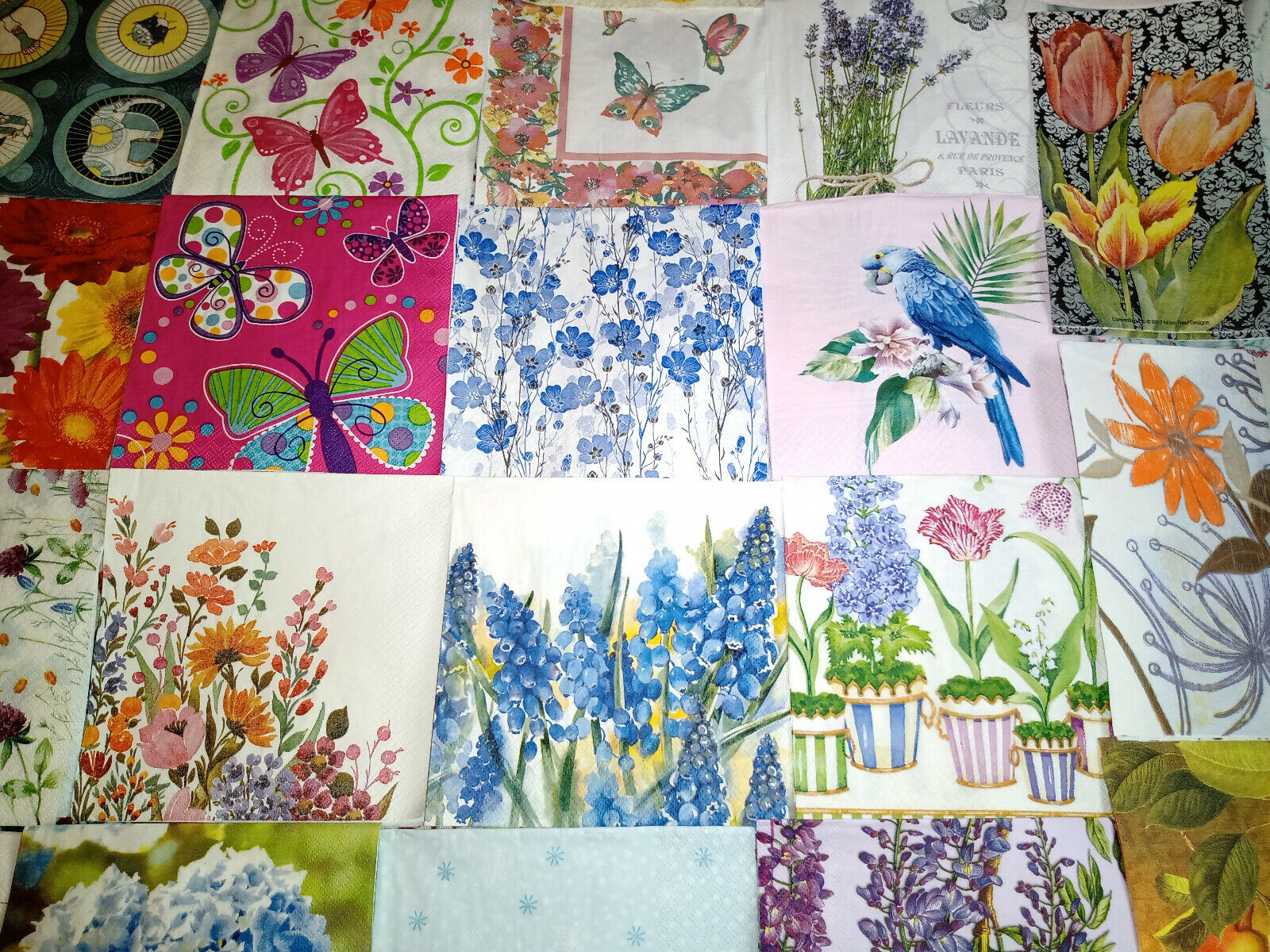 60 AMAZING ARTIST'S FLORAL & NATURE ~ LOT MIXED Paper Napkins ~ Decoupage Crafts Без бренда - фотография #9