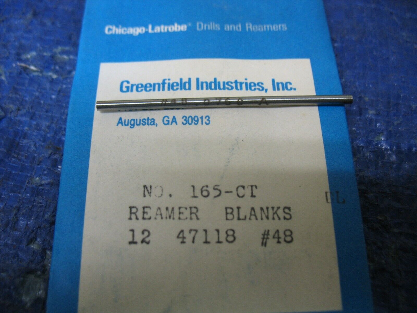 12 Greenfield USA - #48 .0760 Diam x 2 " OAL, Reamer Drill Blanks HSS  165-CT HSS 165-CT - фотография #3
