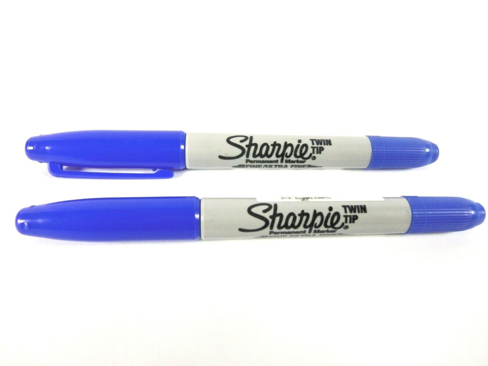 Sharpie Twin-Tip Permanent Marker, Fine Ultra Fine Point Blue Pack of 2 Sharpie SAN32203
