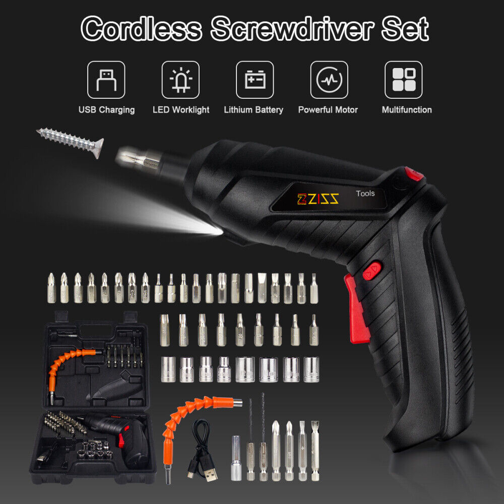 48 in 1 Rechargeable Wireless Cordless Electric Screwdriver Drill Set Power Tool Ziss K43024 - фотография #12