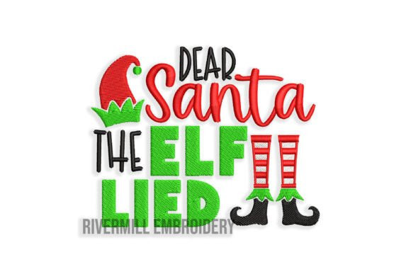 Dear Santa the Elf Lied EMBROIDERY MACHINE DESIGNS PES JEF HUS EXP DST VIP Unbranded