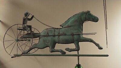 HORSE & BUGGY Weathervane,Antiqued copper,ALL PARTS,sold as shown.No roof mount COBRAPROINC - фотография #2