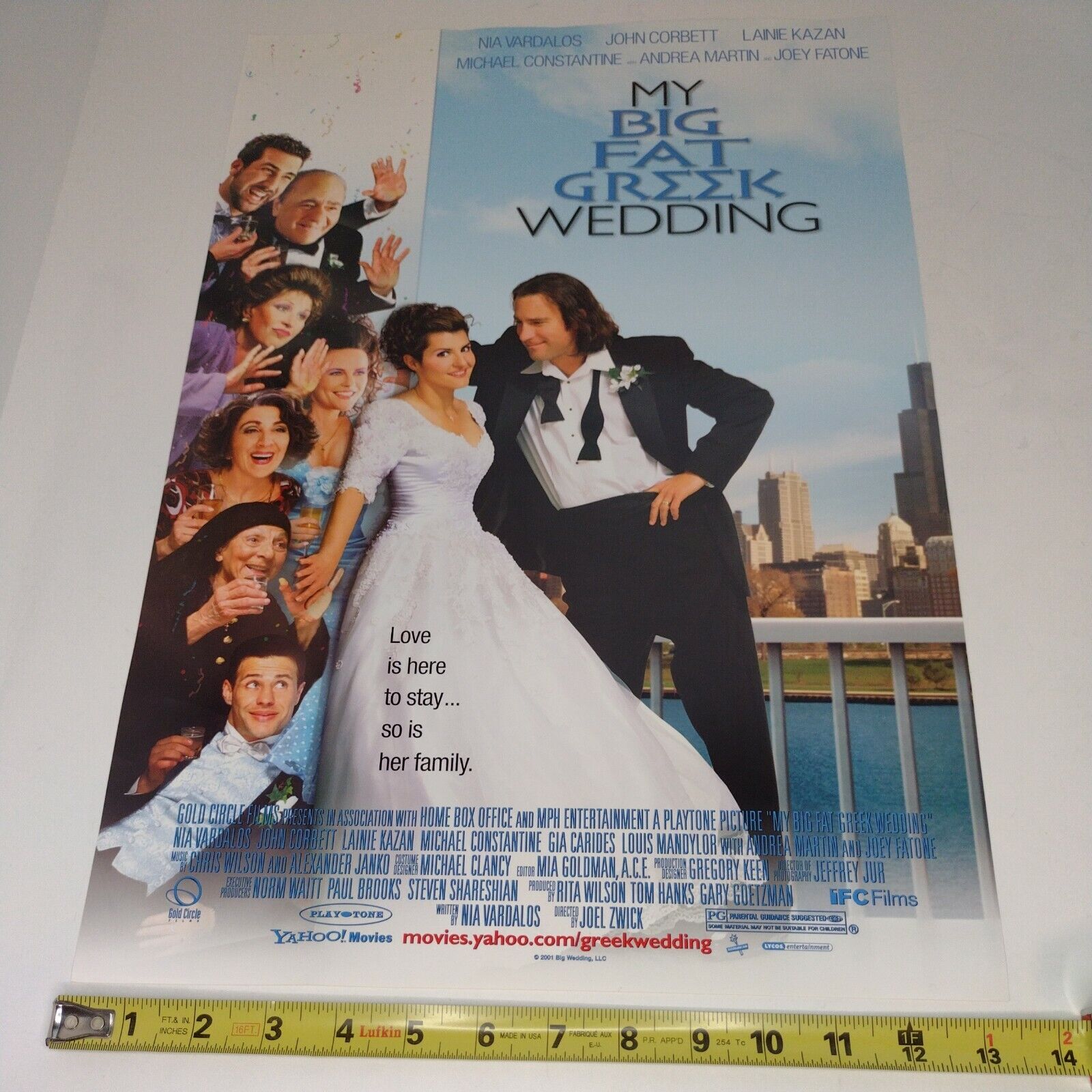 My Big Fat Greek Wedding Movie Poster: Window 13.5" X 20" Vintage- NOS NEW 2001 Без бренда - фотография #6