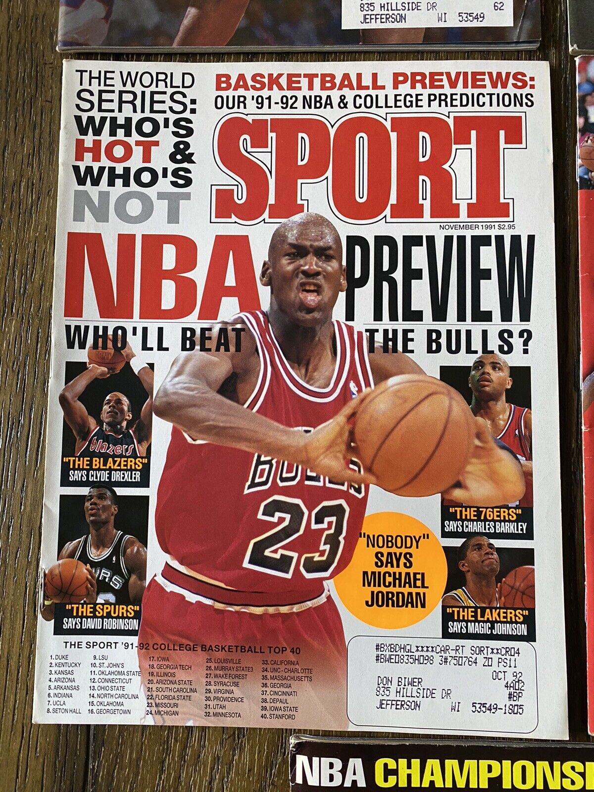 Michael Jordan Covers Sport Magazine Lot of 8 Chicago Bulls Nov 88 Jan 91 Nov 91 Без бренда - фотография #5