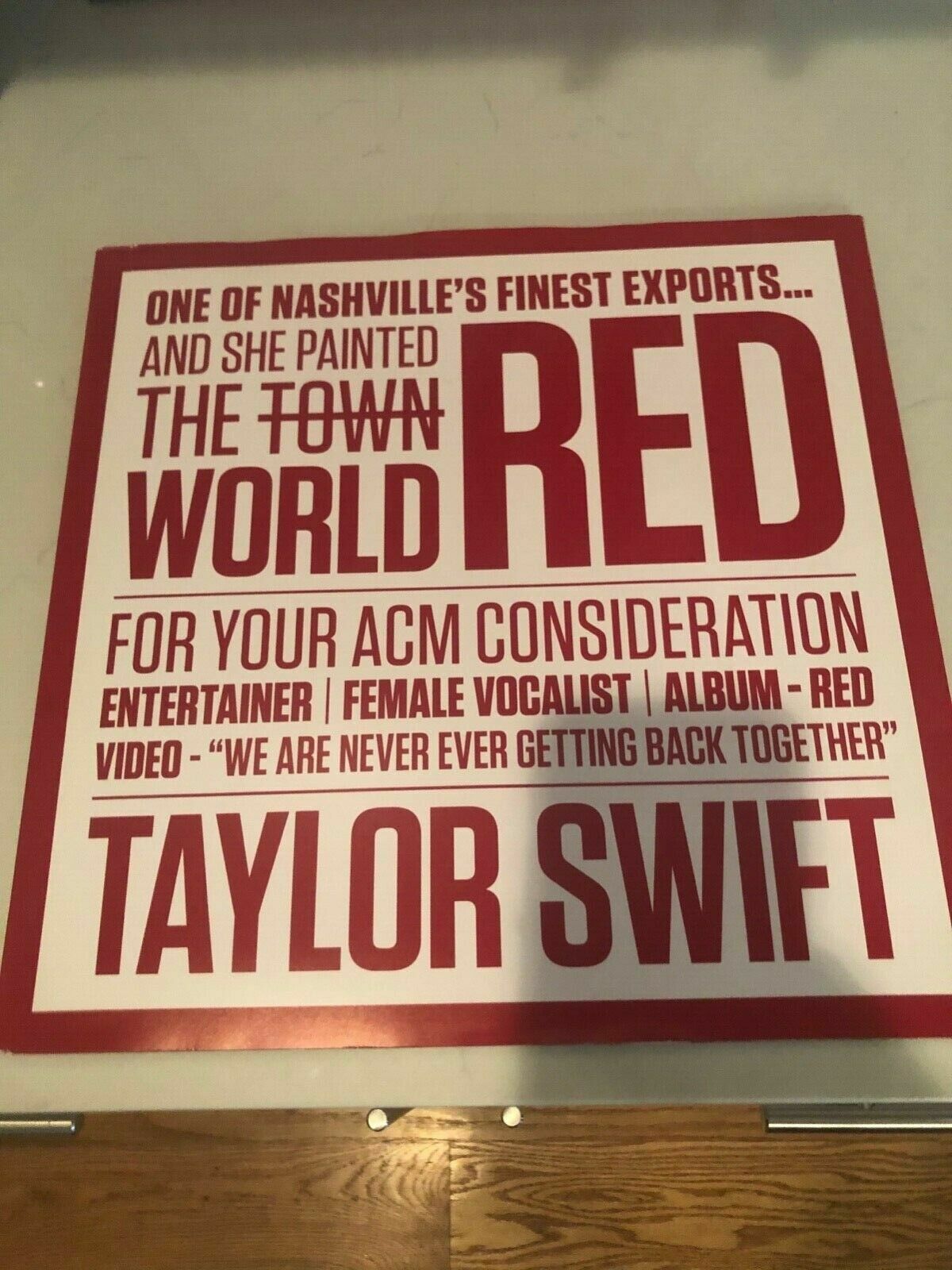 TAYLOR SWIFT Rare Limited Edition Red Vinyl 2LP 2012 RED ACMA BIG MACHINE PROMO Без бренда