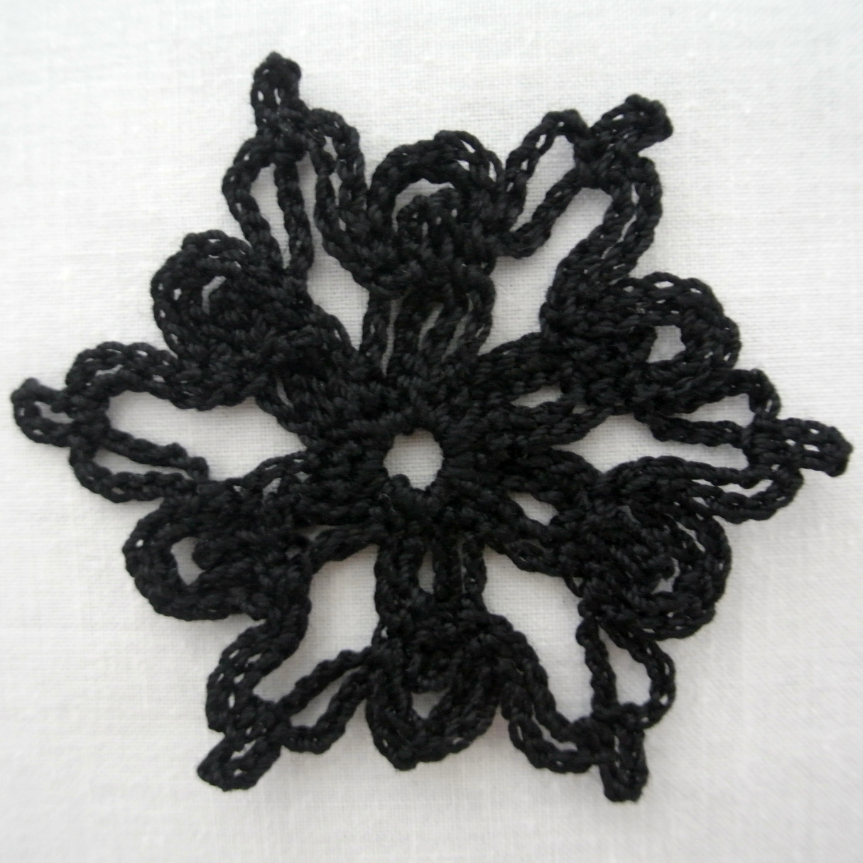 30 pcs, 7–9,5 cm, 2.8–3.7 “, Black, Halloween, Crochet Snowflakes, ogrc30, 299 Handmade - фотография #10