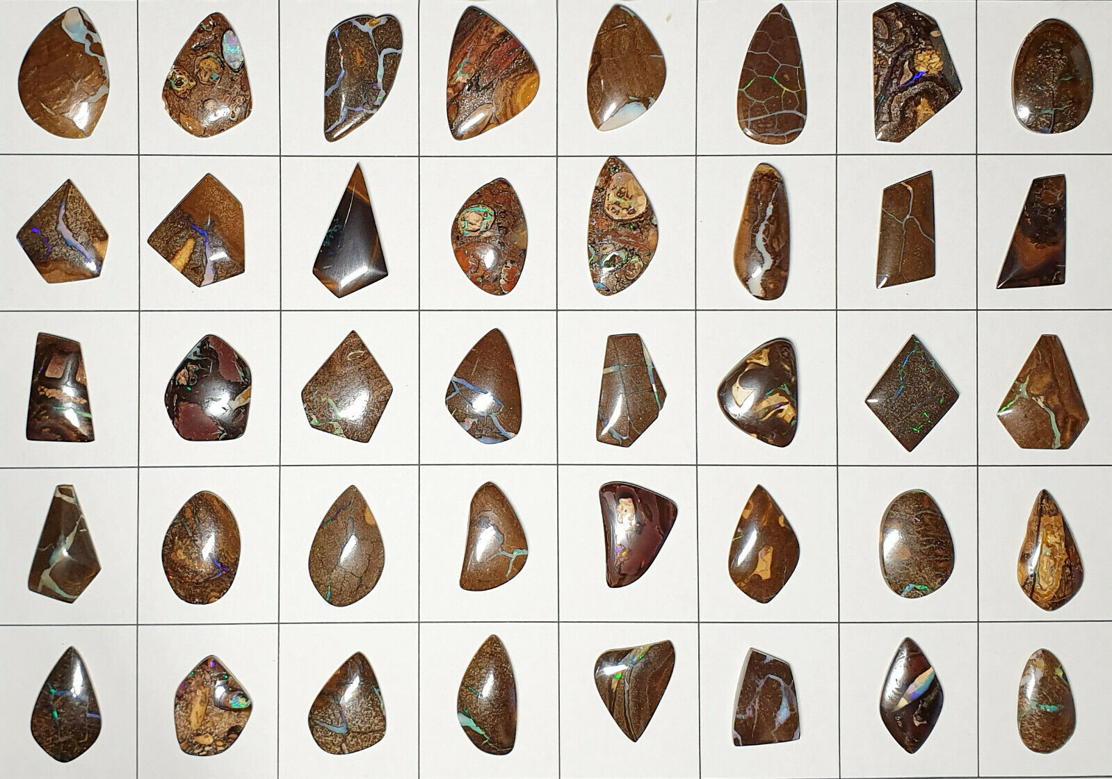 52007.1 -  10 Well Cut Free Shaped Australian Boulder Opal Matrix Bulk Discounts Unbranded - фотография #2