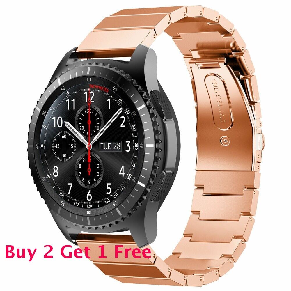 For Samsung Galaxy Watch 46mm Gear S3 Mens Stainless Steel Link Band Strap 22mm Unbranded Does not apply