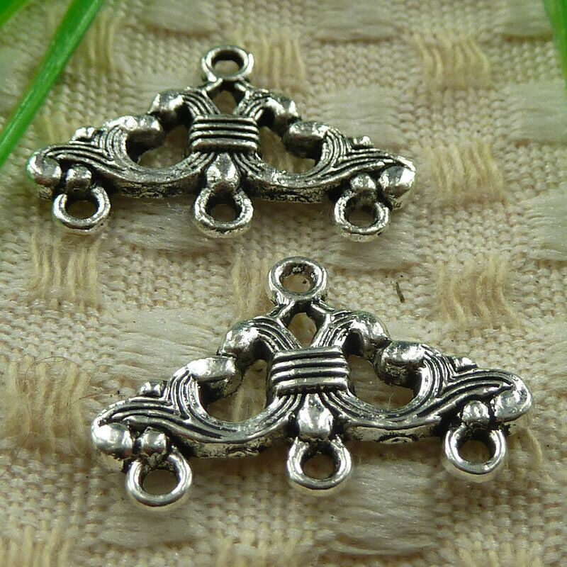180 Pcs Tibetan Silver Flower Connectors 24X16MM S3915 DIY Jewelry Making LCWR Does Not Apply