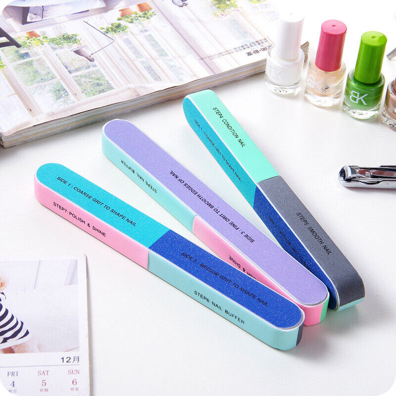 3Pack 7-In-1 Nail File Polish Buffer Shine Manicure Pedicure Polish Sanding Tool Unbranded Does not apply - фотография #7