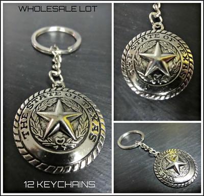 WHOLESALE LOT The State of TEXAS KeyChain Key Ring Souvenir Gift 12 Key Chains Без бренда