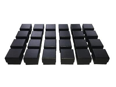 Lot of 24 Black Ring Gift Box with Foam and Velvet Insert 1.5 x 1.5 x 1.25 Inch Marimor Jewelry - фотография #2