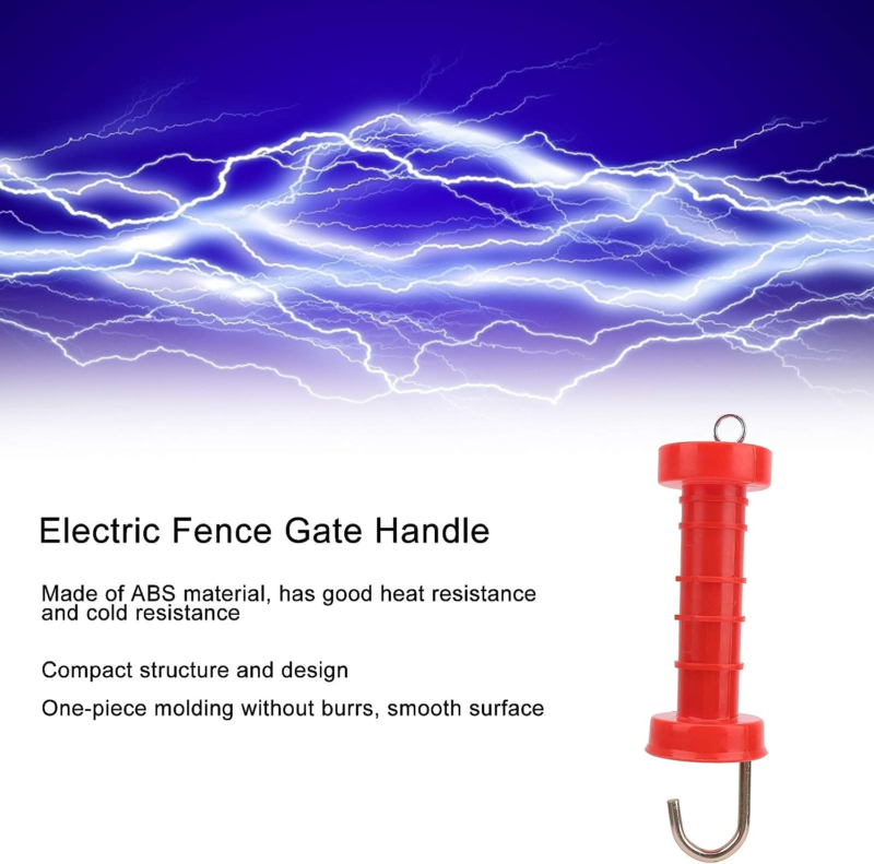 10Pcs Electric Fence Gate Handles Red ABS Heat/Cold-Resistant with 10Pcs Insulat Does not apply Does not apply - фотография #10