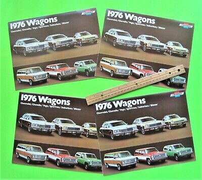 Four 1976 CHEVROLET STATION WAGON DLX BROCHURES ea 20-pgs BLAZER Cars VEGA Van Без бренда