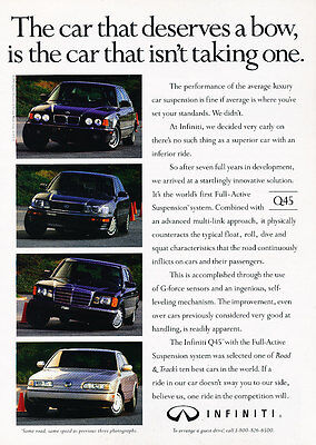 1991 Infiniti Q45 - Deserves - Classic Vintage Advertisement Ad D189 Без бренда Q45
