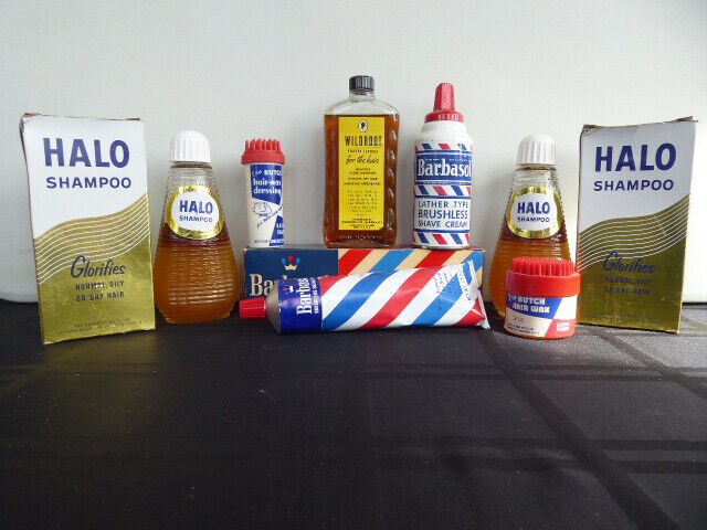COLLECTIBLE VINTAGE BARBER HAIR CARE PRODUCTS Plus FREE SHIPPING! Без бренда