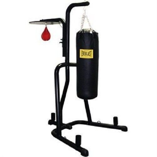 Everlast Dual Station Heavy Punching Bag Boxing Stand MMA Trainer Fitness Gym  Everlast 4813BDTC