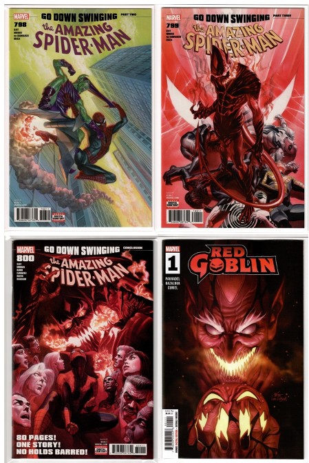 Red Goblin #1 Lee TRADE 2023 & Amazing Spider-Man #798 799 800 Ross Set Lot Без бренда